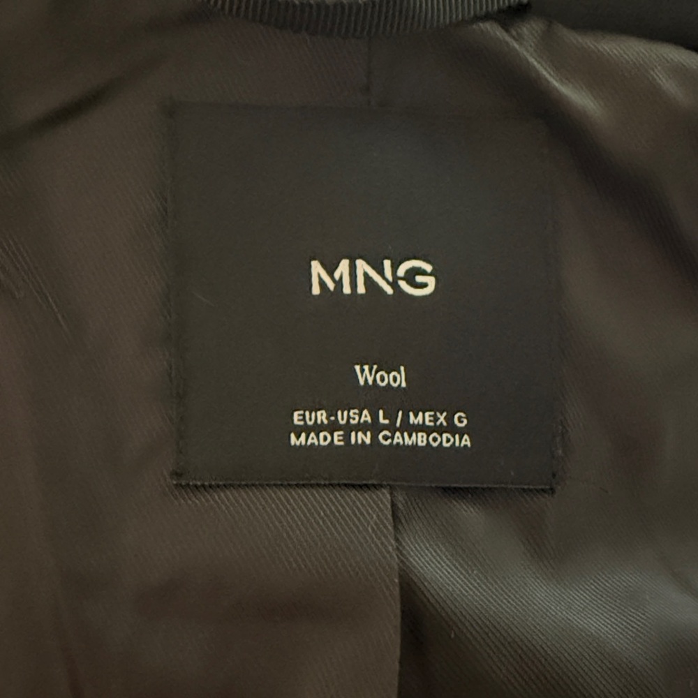Mango High Neck Wool Blend Coat - Picture 5 of 7